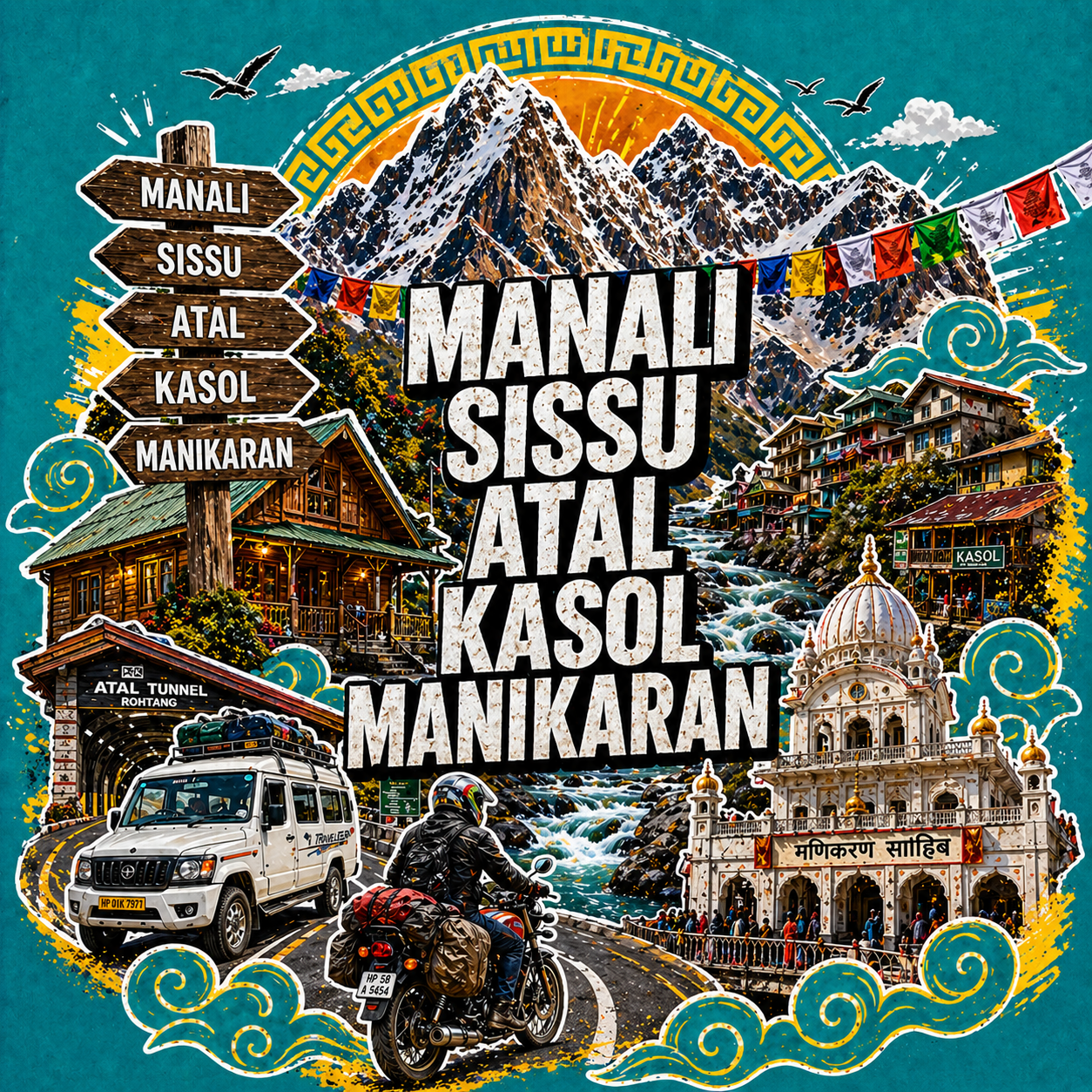 Manali Atal Sissu Kasol Manikaran